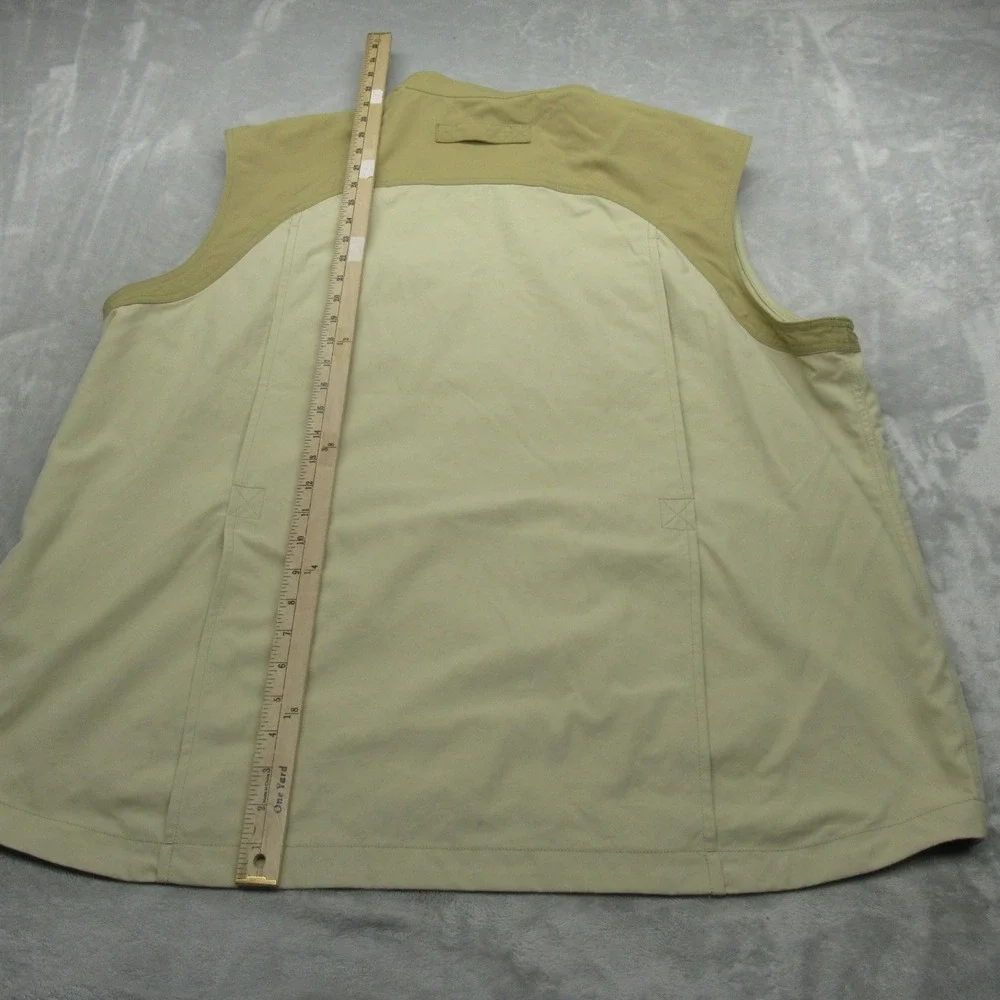 Duluth Trading Co Vest Mens 2XL Tall Beige Full Zip Dry On Fly Hunt‎ Shooting